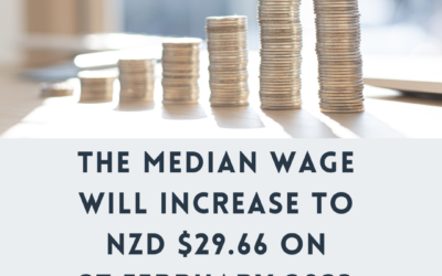 The Median Wage will increase to NZD $29.66 on 27 February 2023