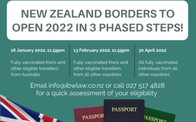 New Zealand Borders to Open 2022 in 3 Phased Steps!