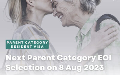 Next Parent Category EOI Selection on 8 Aug 2023