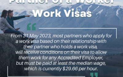 New visa conditions for Partner of a Worker Work Visas